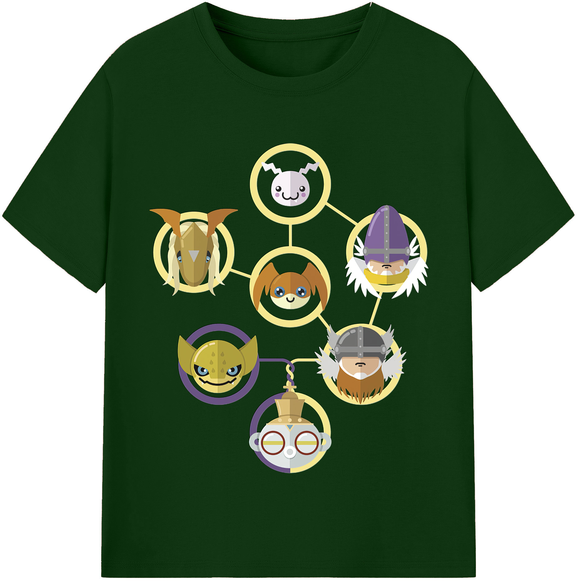 （画像用） Digimon デジタルモンスター/デジモン 綿100％半袖Tシャツ（フロントプリント）